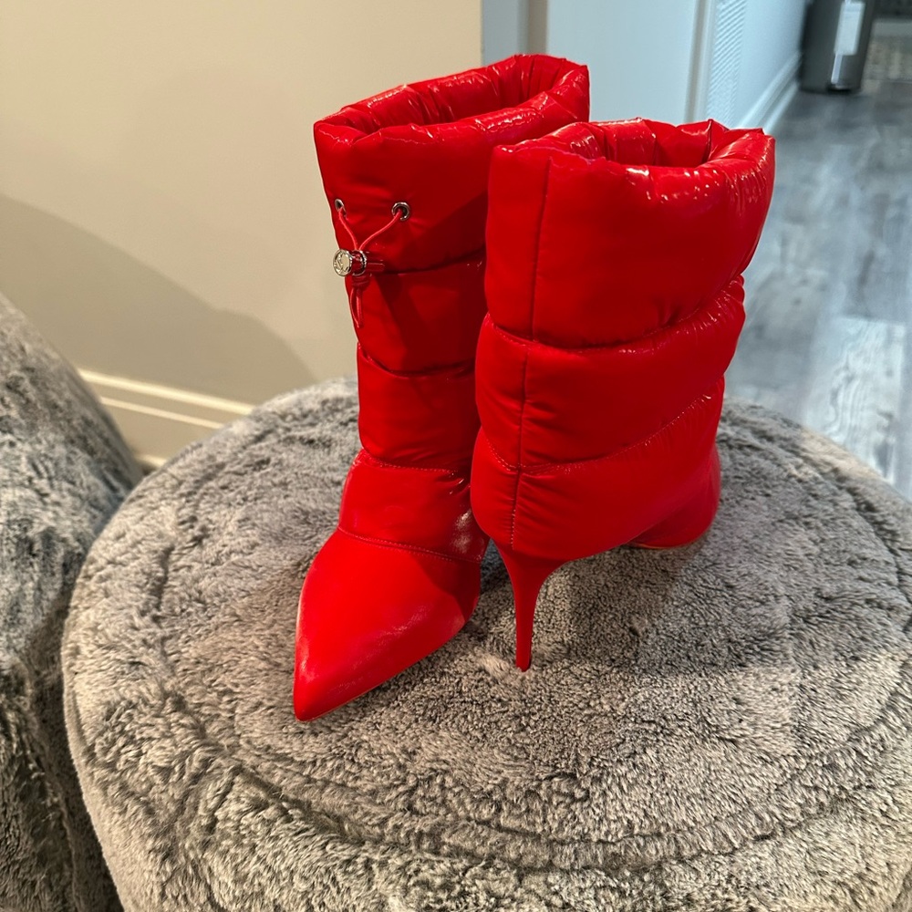 Red Women's Christina Louboutin Stiletto Boots